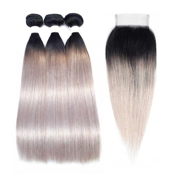 human hair bulks pre-colored ot silver peruvian bundles with closure straight remy, Black
human hair bulks pre-colored ot silver peruvian bundles with closure straight remy, Black