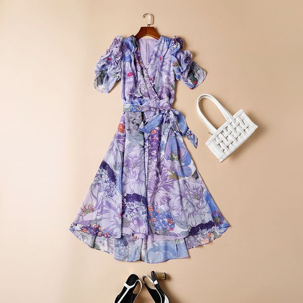 405 xl 2021 runway dress spring summer short sleeve v neck fashion flora print dress womens clothes as, Black
405 xl 2021 runway dress spring summer short sleeve v neck fashion flora print dress womens clothes as, Black