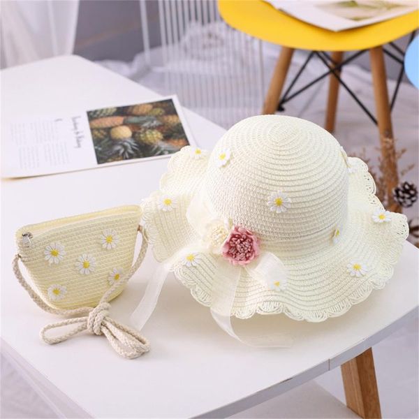 wide brim hats children girls summer sunscreen sunshade hat set lace bowknot flowers ribbon flat straw beach sun + bag 2021, Blue;gray
wide brim hats children girls summer sunscreen sunshade hat set lace bowknot flowers ribbon flat straw beach sun + bag 2021, Blue;gray