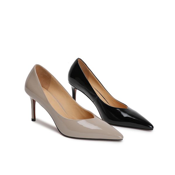 luxury dress shoes 2021 spring and autumn shallow mouth single pointed commuting patent high heels guangzhou high-end leather women's s, Black
luxury dress shoes 2021 spring and autumn shallow mouth single pointed commuting patent high heels guangzhou high-end leather women's s, Black