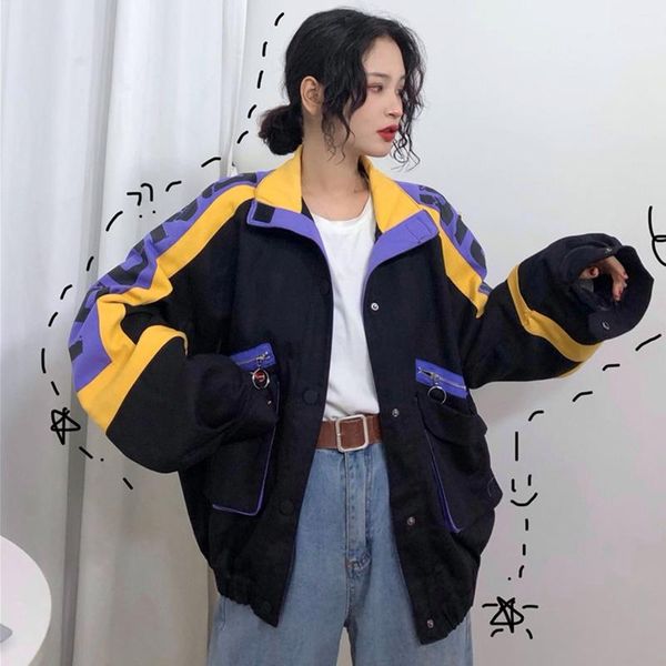 women's jackets korean vintage women jacket military casual black loose zipper ladies coat long sleeve clothes hip hop street mm60njk, Black;brown
women's jackets korean vintage women jacket military casual black loose zipper ladies coat long sleeve clothes hip hop street mm60njk, Black;brown