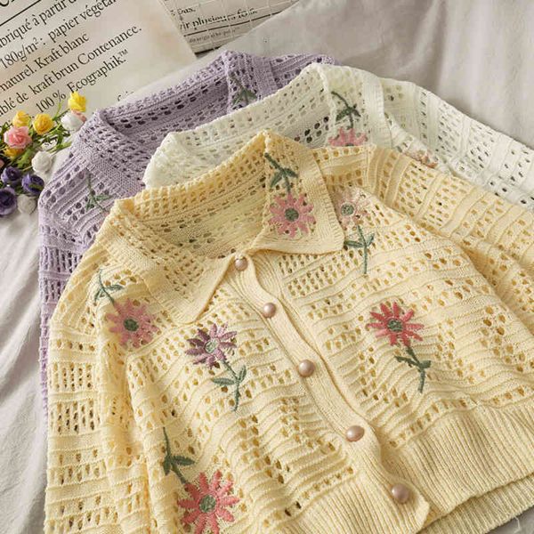 casual dresses sweet flower embroidery hollow out thin sweater cardigan coat women 2021 spring ladies single breasted lapel knitte, Black;gray
casual dresses sweet flower embroidery hollow out thin sweater cardigan coat women 2021 spring ladies single breasted lapel knitte, Black;gray