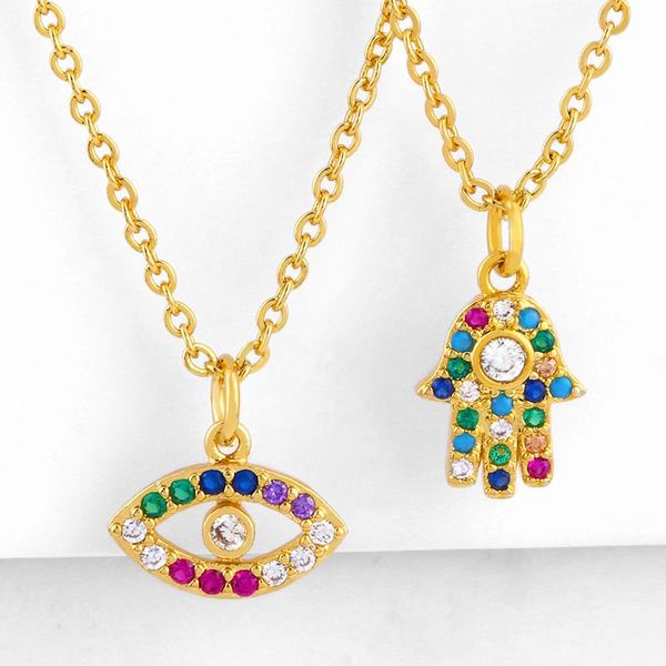 pendant necklaces gold turkish evil eye necklace for women hand hamsa womens jewelry crystal cz rainbow zircon nke-p90, Silver
pendant necklaces gold turkish evil eye necklace for women hand hamsa womens jewelry crystal cz rainbow zircon nke-p90, Silver