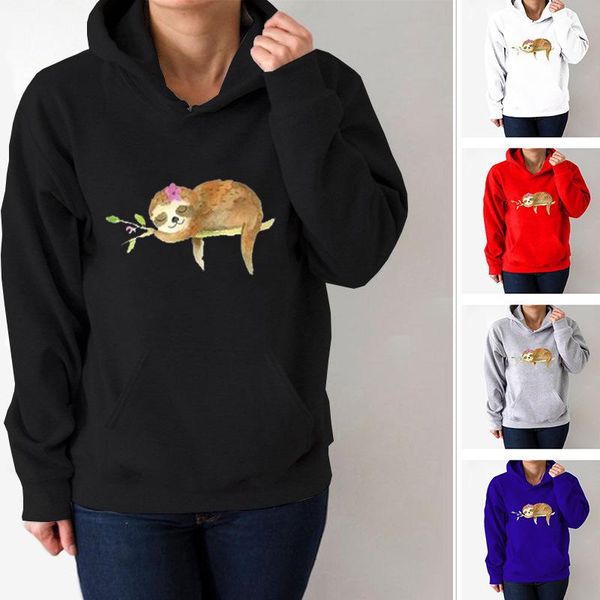 women's hoodies & sweatshirts sloth printed women fleece long sleeve loose sweatshirt with hat girls hoodie pullovers spring autumn win, Black
women's hoodies & sweatshirts sloth printed women fleece long sleeve loose sweatshirt with hat girls hoodie pullovers spring autumn win, Black