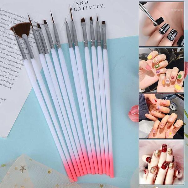 nail brush for manicure gel art 12pcs/set ombre gradient polish painting drawing1, Silver
nail brush for manicure gel art 12pcs/set ombre gradient polish painting drawing1, Silver