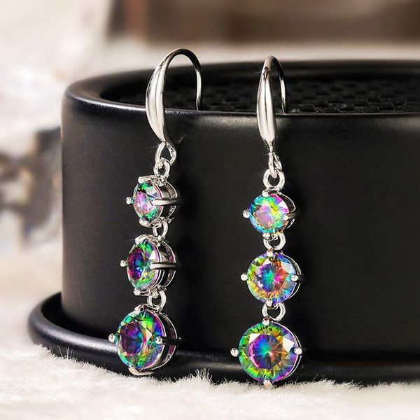 dangle & chandelier youhaocc spring and summer korean style sparkling color zircon ladies earrings long trendy, Silver
dangle & chandelier youhaocc spring and summer korean style sparkling color zircon ladies earrings long trendy, Silver