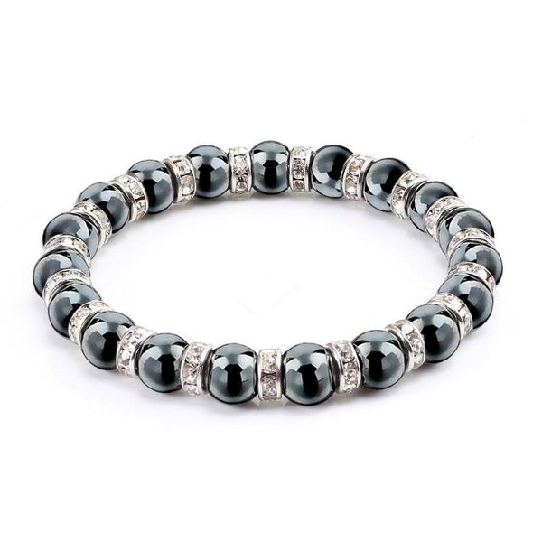 beaded strands natural hematite beads bracelets men no-magnetic health protection women jewelry charm crystal stone stretch bracelet, Black
beaded strands natural hematite beads bracelets men no-magnetic health protection women jewelry charm crystal stone stretch bracelet, Black