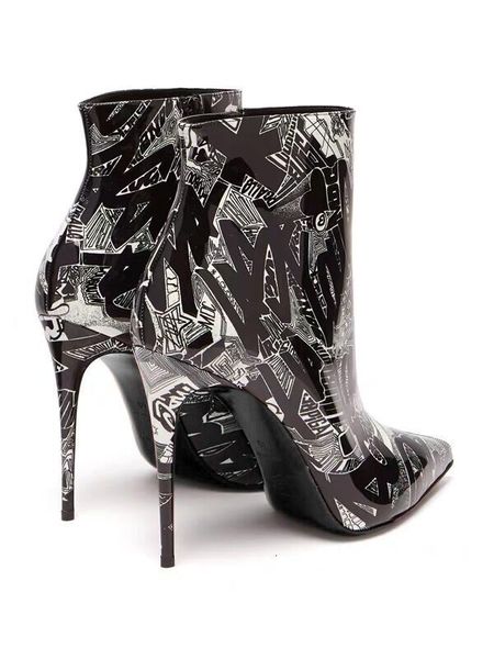 boots plus size 34-46 high heel printing ankle long pointed toe shoes women patent leather grayish painting oa6m, Black
boots plus size 34-46 high heel printing ankle long pointed toe shoes women patent leather grayish painting oa6m, Black