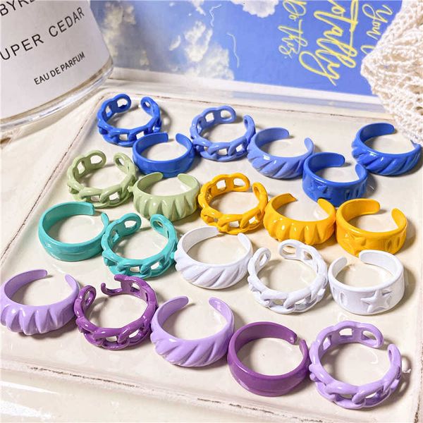 ring 2021 summer fashion colorful geometric chain acrylic candy color irregular opening s for women party finger jewelry, Golden;silver
ring 2021 summer fashion colorful geometric chain acrylic candy color irregular opening s for women party finger jewelry, Golden;silver