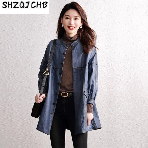 leather autumn clothing women's mid-length shirt sheepskin single coat loose large size suits & blazers, White;black
leather autumn clothing women's mid-length shirt sheepskin single coat loose large size suits & blazers, White;black