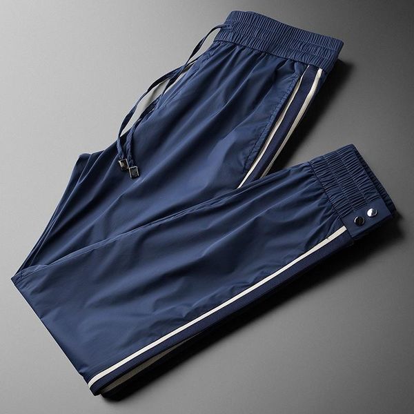 men's pants summer ice silk mens luxury sports casual male ankle-length fashion slim fit elastic waist man trousers 38, Black
men's pants summer ice silk mens luxury sports casual male ankle-length fashion slim fit elastic waist man trousers 38, Black