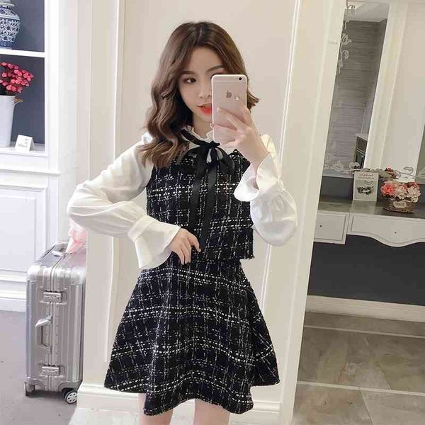 autumn winter vintage dresses korean women elegant party long sleeve runway vestidos white clothes 721j 210420, Black;gray
autumn winter vintage dresses korean women elegant party long sleeve runway vestidos white clothes 721j 210420, Black;gray