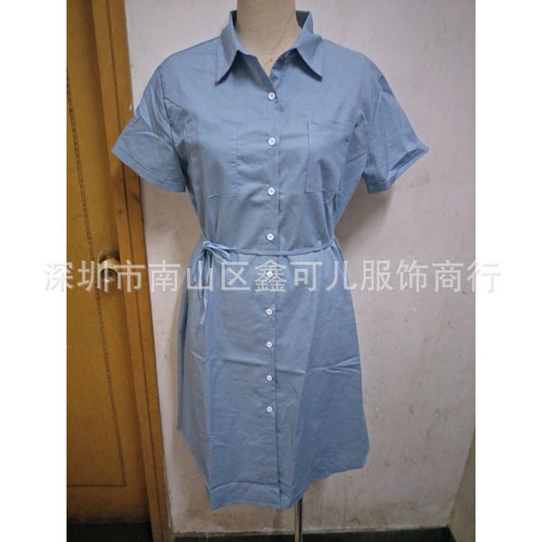 dress 2019 denim belt single breasted, White;black
dress 2019 denim belt single breasted, White;black