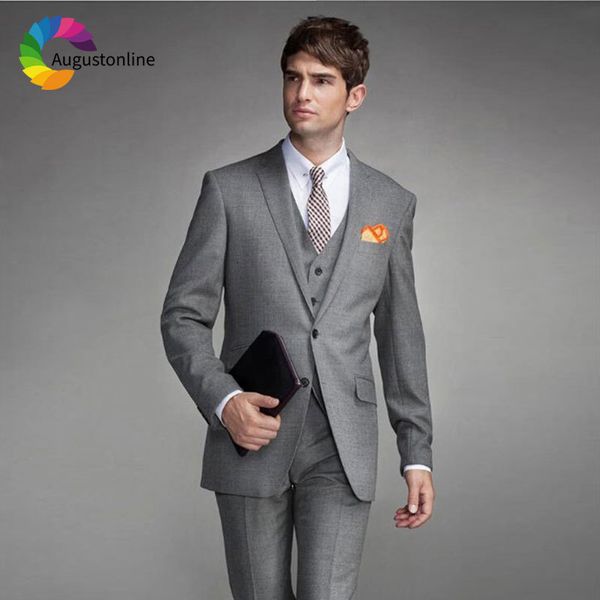 men's suits & blazers casual grey men wedding for man suit 3piece jacket pants vest peaked lapel formal slim fit groom tuxedo, White;black
men's suits & blazers casual grey men wedding for man suit 3piece jacket pants vest peaked lapel formal slim fit groom tuxedo, White;black