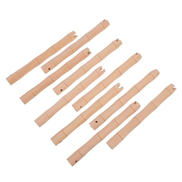 10pcs chinese round fan handles wooden hand grips other home decor