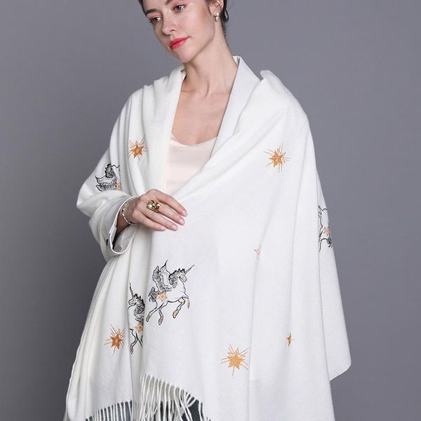 autumn winterkorean embroidered cashmere wool cartoon pattern scarf for women double use tassel shawl hijab scarves, Blue;gray
autumn winterkorean embroidered cashmere wool cartoon pattern scarf for women double use tassel shawl hijab scarves, Blue;gray