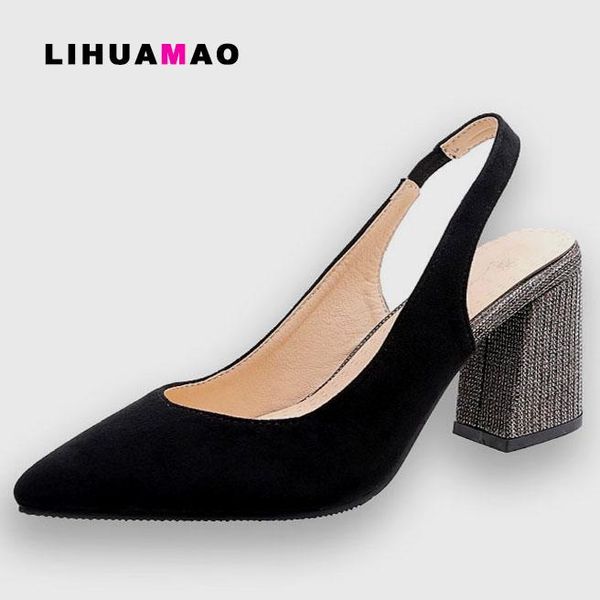 dress shoes lihuamao women square heels slingbacks ankle strap pointed toe ladies pumps 7.5cm chunky heel height, Black
dress shoes lihuamao women square heels slingbacks ankle strap pointed toe ladies pumps 7.5cm chunky heel height, Black