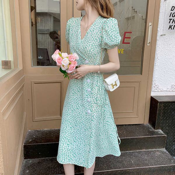 women dress woman short puff sleeve flroal printed v-neck clothing high waist mid-calf dresses drawstring vestidos sundress 210604, Black;gray
women dress woman short puff sleeve flroal printed v-neck clothing high waist mid-calf dresses drawstring vestidos sundress 210604, Black;gray