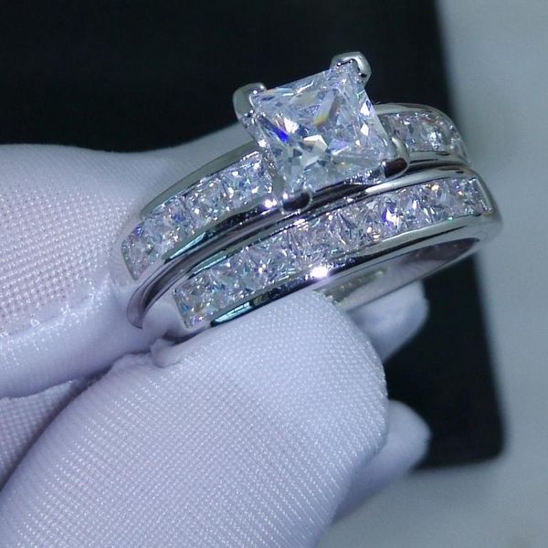 wedding rings choucong valueable princess cut stone 5a zircon 10kt white gold filled ring set sz 5-11, Slivery;golden
wedding rings choucong valueable princess cut stone 5a zircon 10kt white gold filled ring set sz 5-11, Slivery;golden