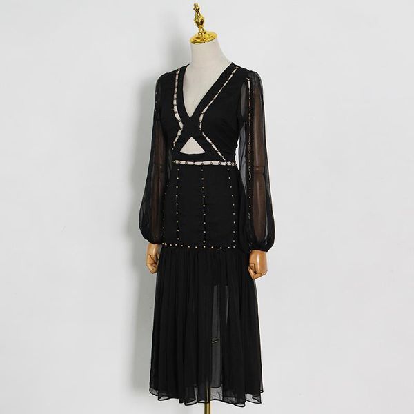 casual dresses black dress for women v neck long sleeve high waist patchwork mesh ankle length female 2021 summer, Black;gray
casual dresses black dress for women v neck long sleeve high waist patchwork mesh ankle length female 2021 summer, Black;gray