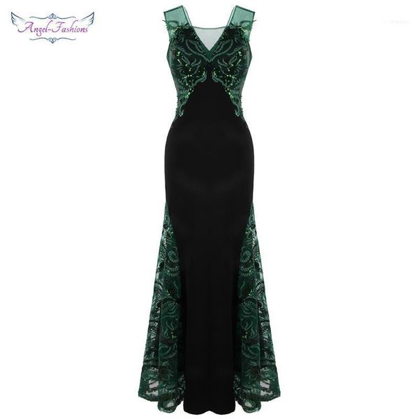 angel-fashions women's v neck illusion tulle splicing green sequin long formal evening dress black w-1912121, White;black
angel-fashions women's v neck illusion tulle splicing green sequin long formal evening dress black w-1912121, White;black