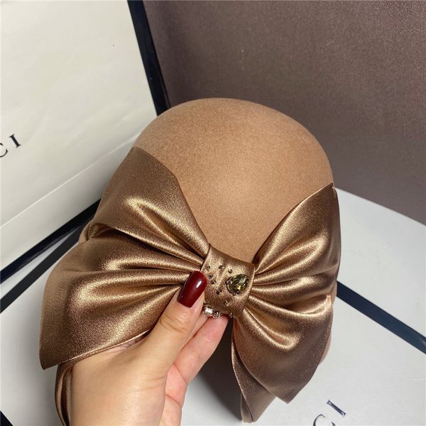 women's autumn and winter pure wool drilling british big bow fisherman's french light luxury elegant basin hat, Yellow
women's autumn and winter pure wool drilling british big bow fisherman's french light luxury elegant basin hat, Yellow