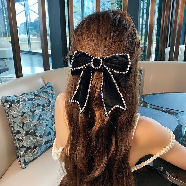 hair accessories 2021 women black velvet streamer big bow buckle clip lady shiny rhinestone chain hairpin barrettes korean sweet clips
hair accessories 2021 women black velvet streamer big bow buckle clip lady shiny rhinestone chain hairpin barrettes korean sweet clips