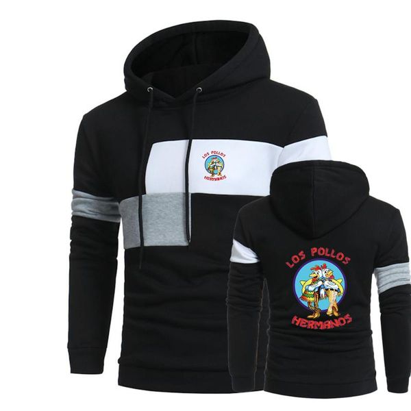 men's hoodies & sweatshirts 2021 breaking bad pullover print splicing long sleeve hoodie hedging college style los pollos hermanos clot, Black
men's hoodies & sweatshirts 2021 breaking bad pullover print splicing long sleeve hoodie hedging college style los pollos hermanos clot, Black