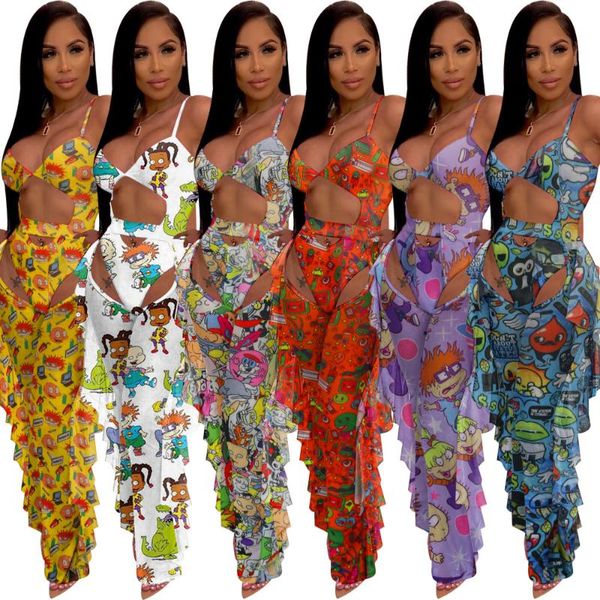 women's two piece pants zaggin 2021 autumn women cartoon print 6-color 2-piece swimsuit sext lady v-neck sleeveless sling bodysuits lon, White
women's two piece pants zaggin 2021 autumn women cartoon print 6-color 2-piece swimsuit sext lady v-neck sleeveless sling bodysuits lon, White