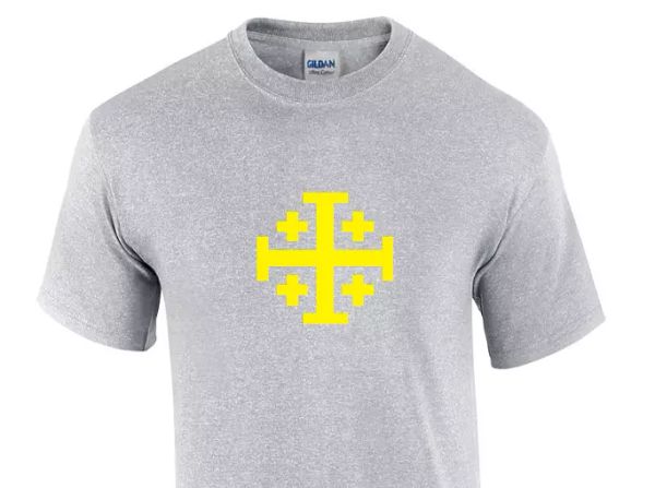 yellow jerusalem cross knights templar t-shirt gray christian jesus god shirt, White;black
yellow jerusalem cross knights templar t-shirt gray christian jesus god shirt, White;black