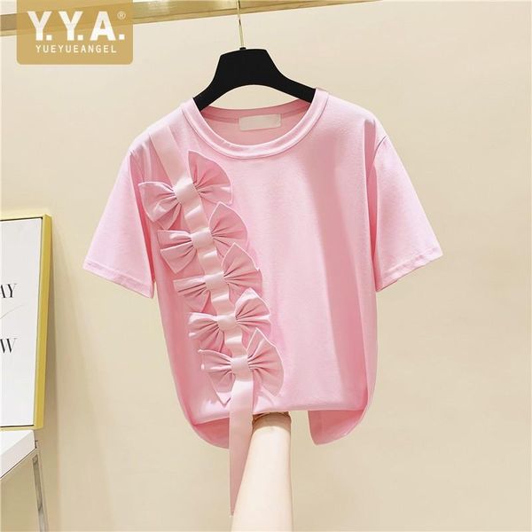 women's t-shirt design bowknot women summer short sleeve casual tees round neck vintage t shirt femme loose fit solid color tee, White
women's t-shirt design bowknot women summer short sleeve casual tees round neck vintage t shirt femme loose fit solid color tee, White