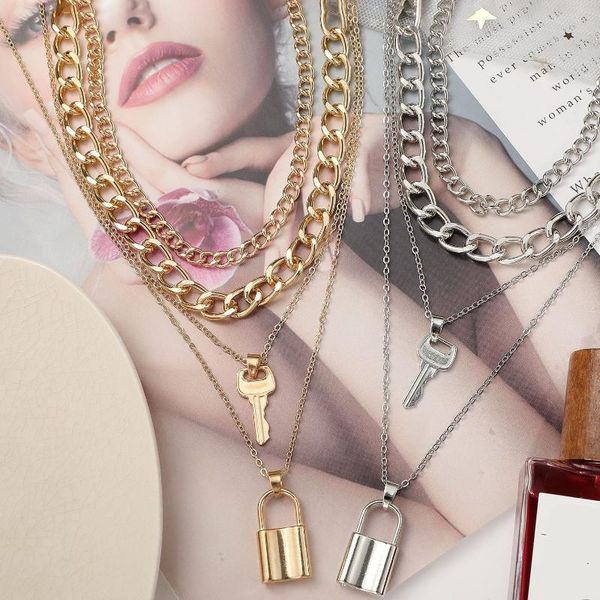 pendant necklaces cuban chain for women hip hop chunky punk statement necklacesthick key & lock necklace fashion jewelry, Silver
pendant necklaces cuban chain for women hip hop chunky punk statement necklacesthick key & lock necklace fashion jewelry, Silver