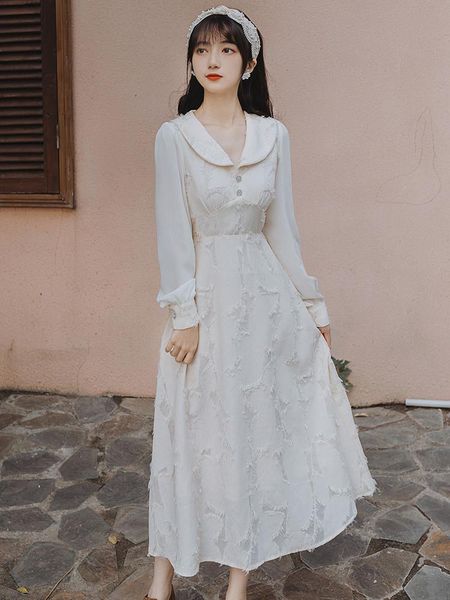casual dresses 2021 fashion women's clothing solid vintage full white dress, Black;gray
casual dresses 2021 fashion women's clothing solid vintage full white dress, Black;gray