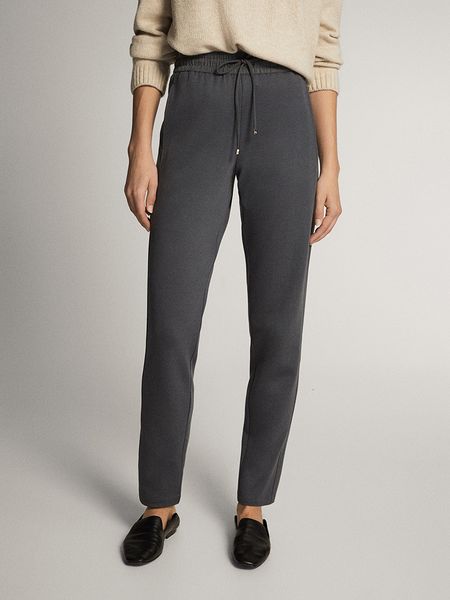 women's pants & capris 2021 spring elastic waistline sweat solid color casual pocket, Black;white
women's pants & capris 2021 spring elastic waistline sweat solid color casual pocket, Black;white