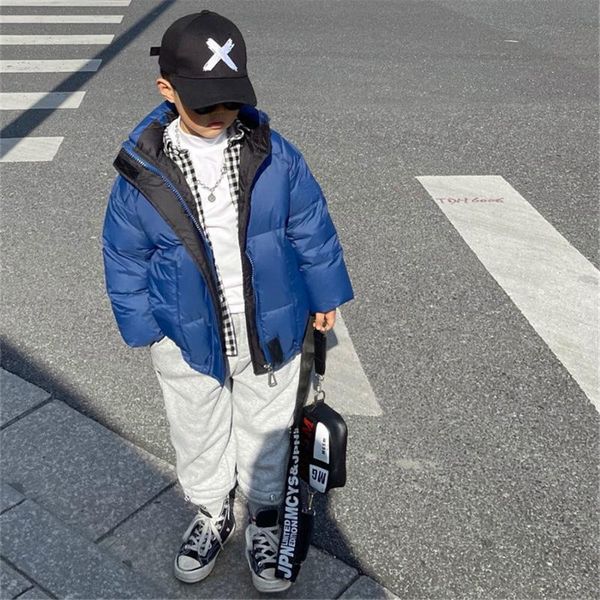 down coat winter kids cotton jacket thicked 2021 fashion toddler warm outerwear clothes, Blue;gray
down coat winter kids cotton jacket thicked 2021 fashion toddler warm outerwear clothes, Blue;gray