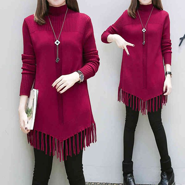 women's sweaters tassel knit sweater plus size pullover women clothing spring autumn mid-length oversized female loose bottoming, White;black
women's sweaters tassel knit sweater plus size pullover women clothing spring autumn mid-length oversized female loose bottoming, White;black