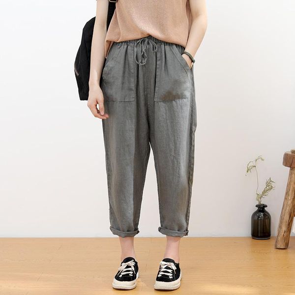 women's pants & capris female 2021 summer thin cotton linen high-waisted straight trousers solid color loose casual harem, Black;white
women's pants & capris female 2021 summer thin cotton linen high-waisted straight trousers solid color loose casual harem, Black;white
