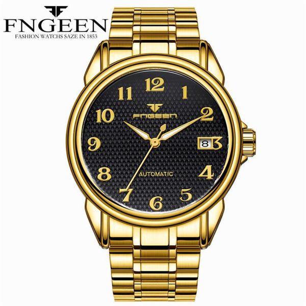 gold watch automatic mechanical wristwatch brand fngeen luxury men watches skeleton stainless steel waterproof clock digital man wristwatche, Slivery;brown
gold watch automatic mechanical wristwatch brand fngeen luxury men watches skeleton stainless steel waterproof clock digital man wristwatche, Slivery;brown