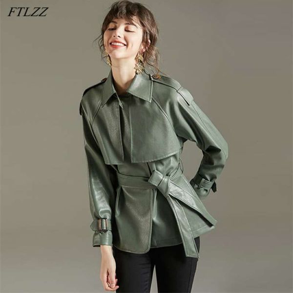 ftlzz spring autumn lapel faux leather jacket women green pu coat simplicity loose jackets office lady outwear with belt 210927, Black
ftlzz spring autumn lapel faux leather jacket women green pu coat simplicity loose jackets office lady outwear with belt 210927, Black