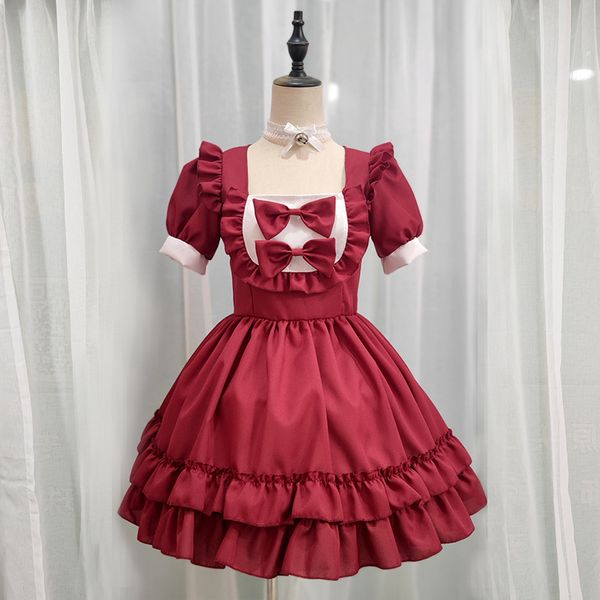 anime costumes japanese cream sweetheart maid dress red pure lolita dress cosplay, Black
anime costumes japanese cream sweetheart maid dress red pure lolita dress cosplay, Black