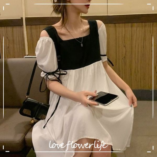 patchwork sweet elegant dress women short sleeve vingate dress bandage bow design korean style party beach dress summer 210521, Black;gray
patchwork sweet elegant dress women short sleeve vingate dress bandage bow design korean style party beach dress summer 210521, Black;gray