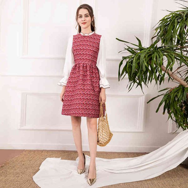 runway woman's burnt spring sleeves jacquard fashion vintage party dress, Black;gray
runway woman's burnt spring sleeves jacquard fashion vintage party dress, Black;gray