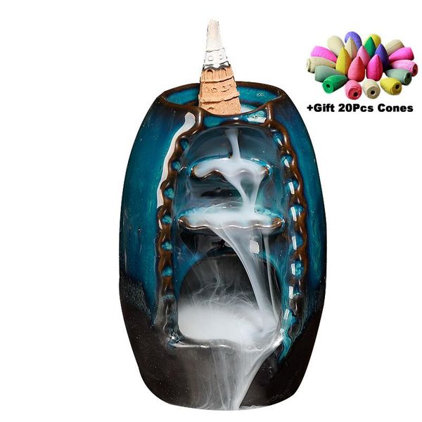 fragrance lamps 20pcs cones backflow incense burner ceramic furnace lotus smell aromatic home office crafts holder
fragrance lamps 20pcs cones backflow incense burner ceramic furnace lotus smell aromatic home office crafts holder