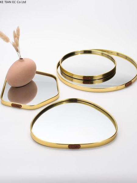 kitchen storage & organization european golden glass mirror tray electroplating metal jewelry cosmetics pendulum home decoratio
kitchen storage & organization european golden glass mirror tray electroplating metal jewelry cosmetics pendulum home decoratio