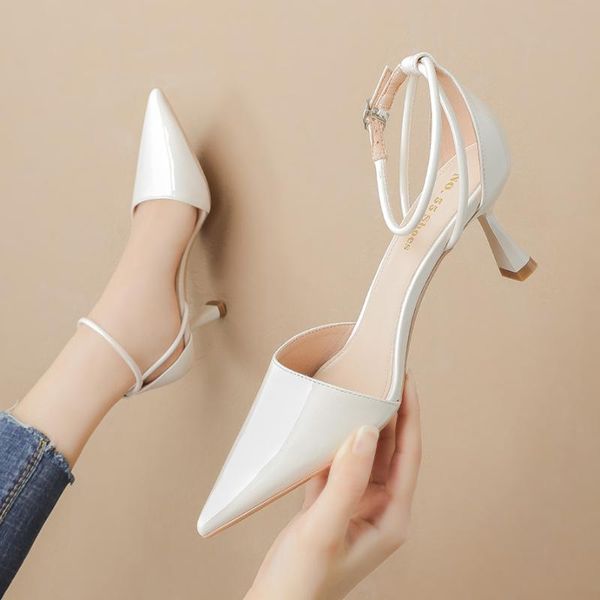 dress shoes white stylle pointed-toe ladies shallow mouth high-heel sandals with thin heels, office pumps 1998-5, Black
dress shoes white stylle pointed-toe ladies shallow mouth high-heel sandals with thin heels, office pumps 1998-5, Black