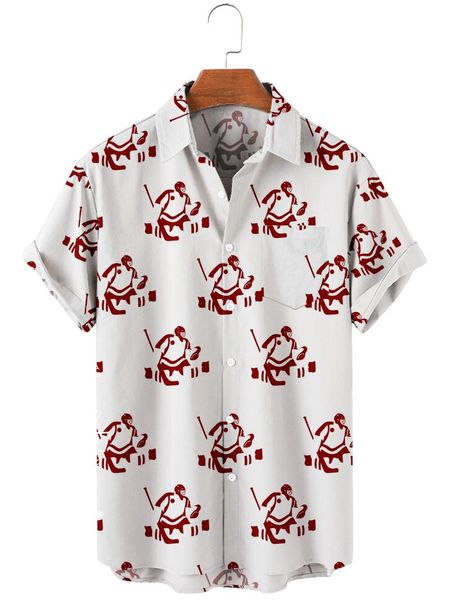 men's casual shirts 2021 short sleeve lapel shirt large size puck 3d printing, White;black
men's casual shirts 2021 short sleeve lapel shirt large size puck 3d printing, White;black