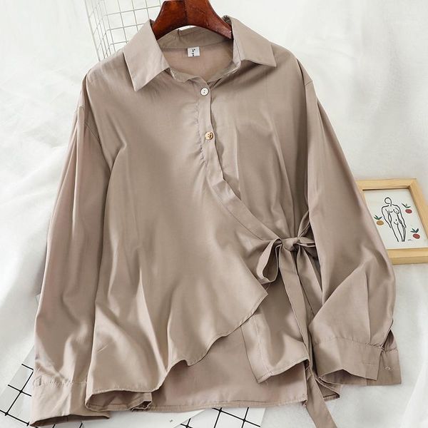 womens korean loose blouses chic lace up single-breasted turn-down collar shirts ladies chiffon long sleeve blusas mujer women's, White
womens korean loose blouses chic lace up single-breasted turn-down collar shirts ladies chiffon long sleeve blusas mujer women's, White