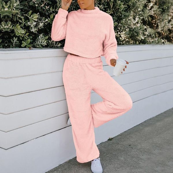 women's two piece pants 2021 autumn suit elegant women fashion solid color and casual wear, White
women's two piece pants 2021 autumn suit elegant women fashion solid color and casual wear, White