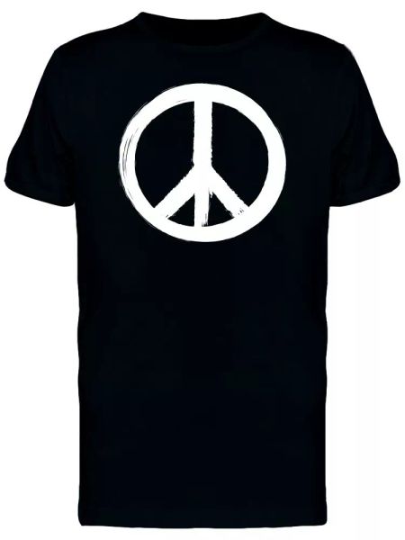 Peace Sign White Brush Stroke Men's Tee -Image by Shutterstock, White;black
Peace Sign White Brush Stroke Men's Tee -Image by Shutterstock, White;black