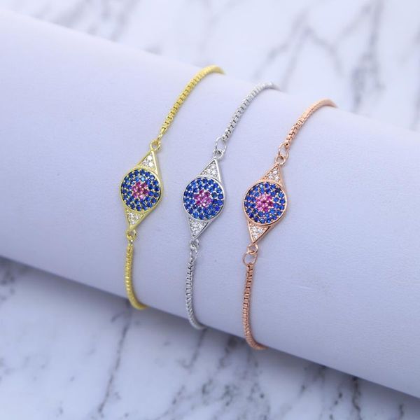 charm bracelets 2021 arrival blue cubic zirconia lucky evil eye adjustable box tennis chain bracelet for women fashion party jewelry, Golden;silver
charm bracelets 2021 arrival blue cubic zirconia lucky evil eye adjustable box tennis chain bracelet for women fashion party jewelry, Golden;silver
